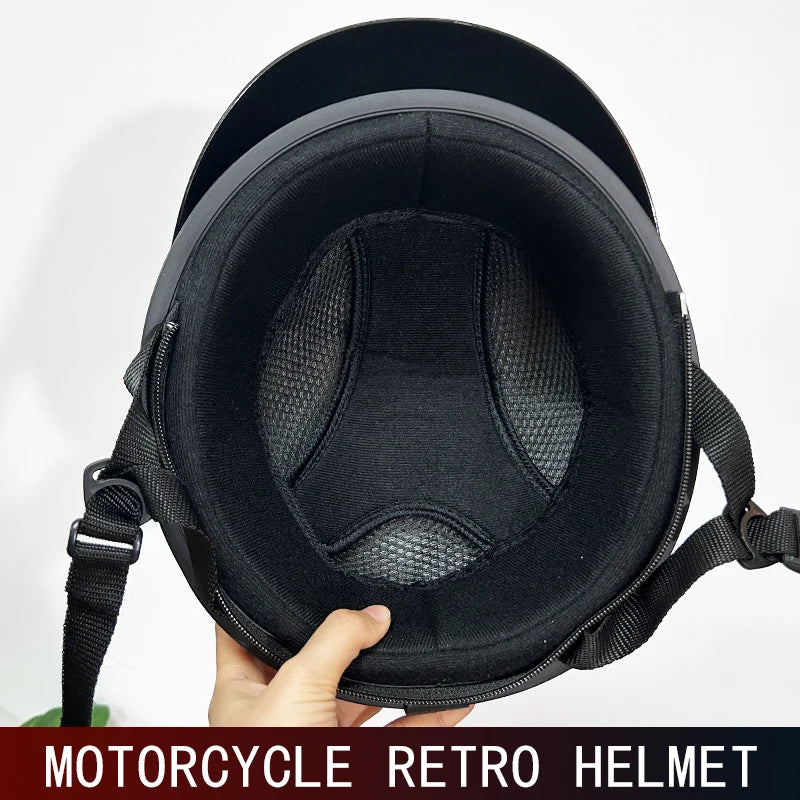Retro Half-Face Riding Helmet