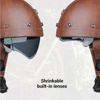 Retro PU Half-Face Helmet