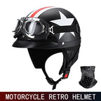 Retro Half-Face Riding Helmet