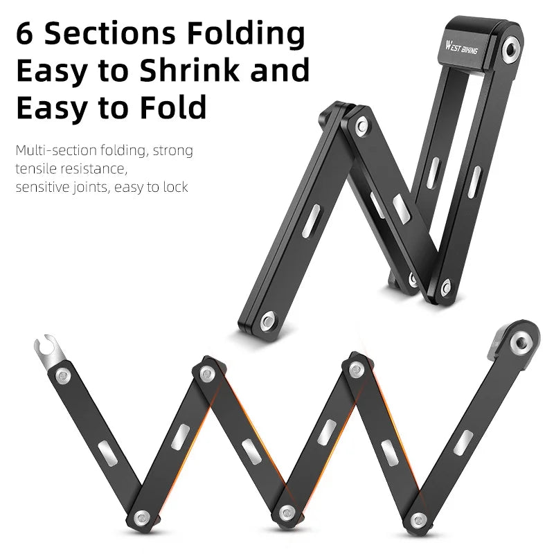 WEST BIKING Foldable Bike Lock