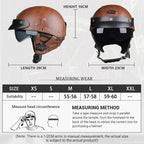 Retro PU Half-Face Helmet
