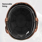 Retro PU Half-Face Helmet